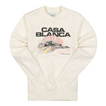 Casablanca Racing Shell Printed Sweatshirt Off White Sweatshirts MF21-JTP-001 Detail View 1 | GATE
