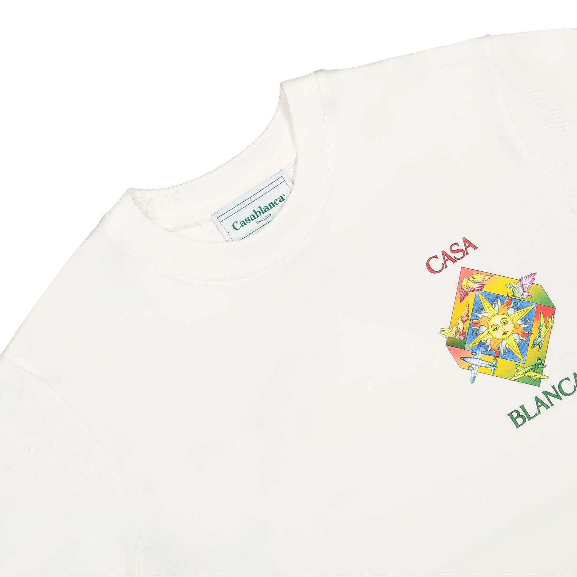 Casablanca Les Elements Printed T-Shirt White Detail view 3 | Gate