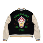 Chenille Embroidered Patchwork Bomber Jacket