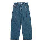 VETEMENTS Pinched Cut-Up Jeans Mid Blue Denim MH27DJ085BL Detail View 1 | GATE