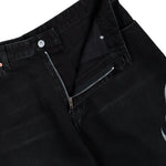 VETEMENTS Graffiti Tribal Baggy Jeans Vintage Black Denim MH27DJ090B Detail View 4 | GATE