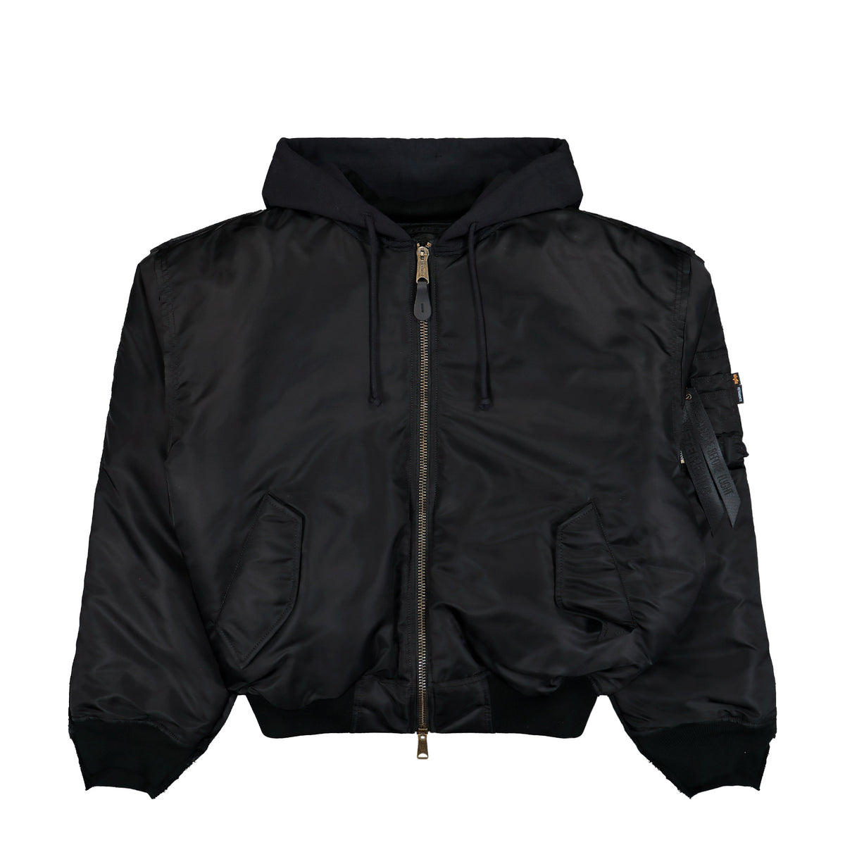 Alpha Industries x VETEMENTS Reconstructed Bomber Jacket Black Jackets MH27JA018B Detail View 1 | GATE
