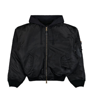 Alpha Industries x VETEMENTS Reconstructed Bomber Jacket Black Jackets MH27JA018B Detail View 1 | GATE