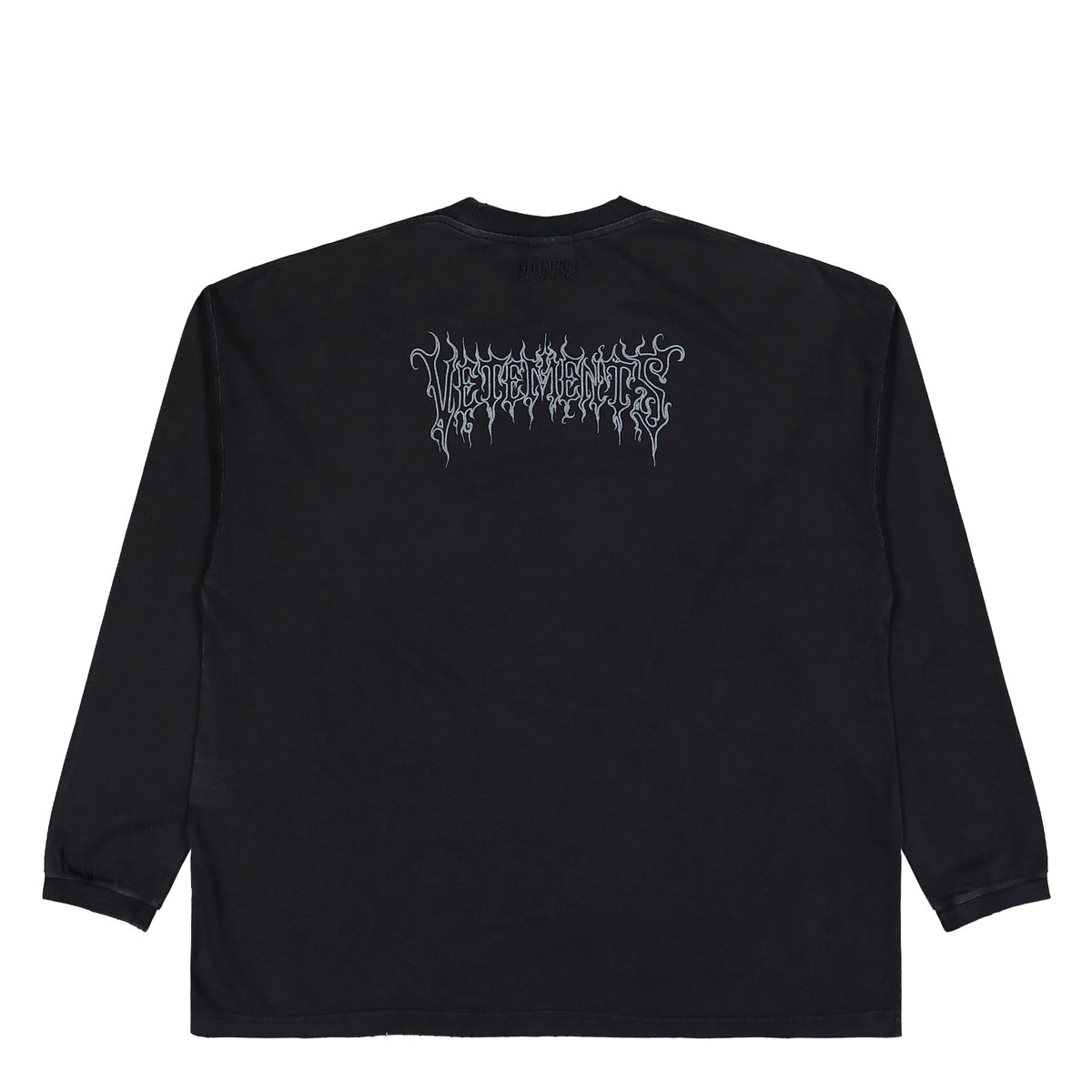 Cradle Of Filth x VETEMENTS COF Sacrifice Longsleeve Washed Black Longsleeves MH27LS206B Detail View 2 | GATE