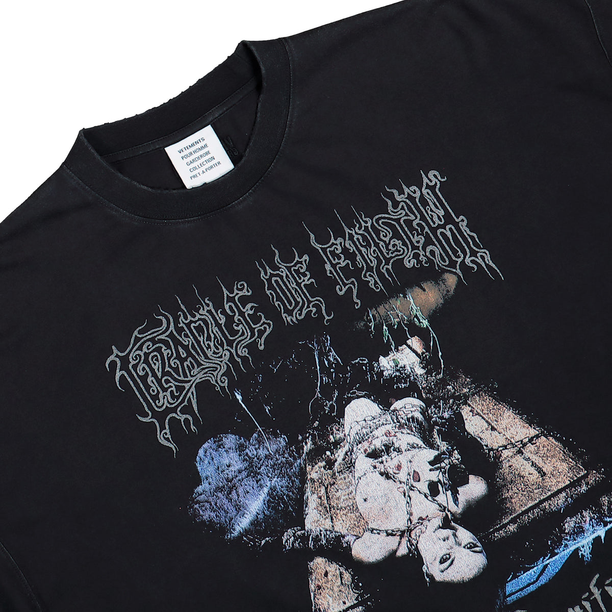 Cradle Of Filth x VETEMENTS COF Sacrifice Longsleeve Washed Black Longsleeves MH27LS206B Detail View 3 | GATE