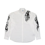 VETEMENTS Graffiti Tribal Shirt White / Black Shirts MH27SH052W Detail View 1 | GATE