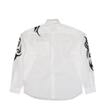 VETEMENTS Graffiti Tribal Shirt White / Black Shirts MH27SH052W Detail View 2 | GATE