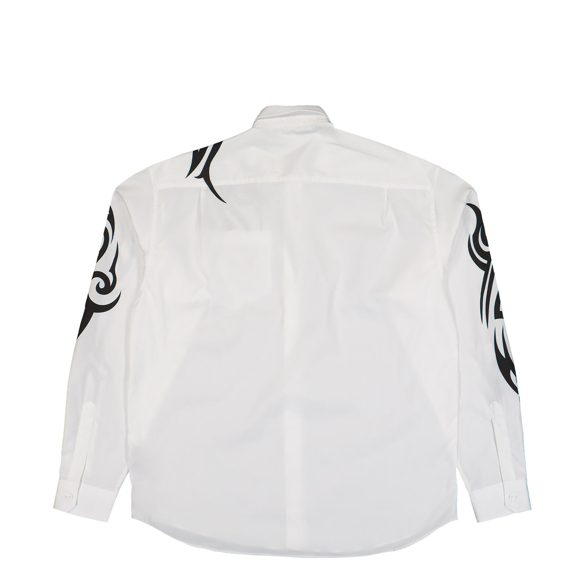 VETEMENTS Graffiti Tribal Shirt White / Black Shirts MH27SH052W Detail View 2 | GATE