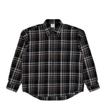VETEMENTS Zip-Up Biker Cross Logo Flannel Shirt Black Check Shirts MH27SH062BC Detail View 1 | GATE