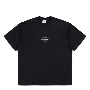 VETEMENTS I Am Naked Underneath My Clothes T-Shirt Washed Black T-Shirts MH27TR171B Detail View 1 | GATE