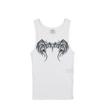 VETEMENTS Tribal Tattoo Tank Top White Tops MH27TT214W Detail View 1 | GATE