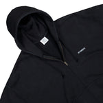 VETEMENTS Classic Logo Zip-Up Hoodie Faded Black / White Hoodies MH27ZU141B Detail View 3 | GATE
