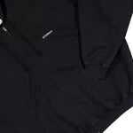 VETEMENTS Classic Logo Zip-Up Hoodie Faded Black / White Hoodies MH27ZU141B Detail View 4 | GATE
