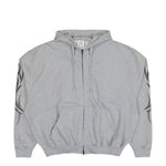 VETEMENTS Graffiti Tribal Zip-Up Hoodie Grey Melange Hoodies MH27ZU151G Detail View 1 | GATE