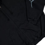 VETEMENTS Graffiti Tribal Zip-Up Hoodie Washed Black Hoodies MH27ZU154B Detail View 4 | GATE