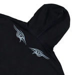 VETEMENTS Graffiti Tribal Zip-Up Hoodie Washed Black Hoodies MH27ZU154B Detail View 6 | GATE
