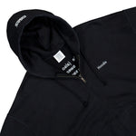 VETEMENTS Embroidered Definition Zip-Up Hoodie Washed Black Hoodies MH27ZU222B Detail View 3 | GATE