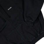 VETEMENTS Embroidered Definition Zip-Up Hoodie Washed Black Hoodies MH27ZU222B Detail View 4 | GATE