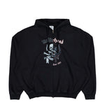 Motorhead x VETEMENTS Double Graphic Zip-Up Hoodie Washed Black Hoodies MH27ZU241B Detail View 1 | GATE