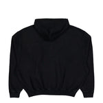 VETEMENTS Embroidered Front Zip-Up Hoodie Washed Black Hoodies MH27ZU262B Detail View 2 | GATE