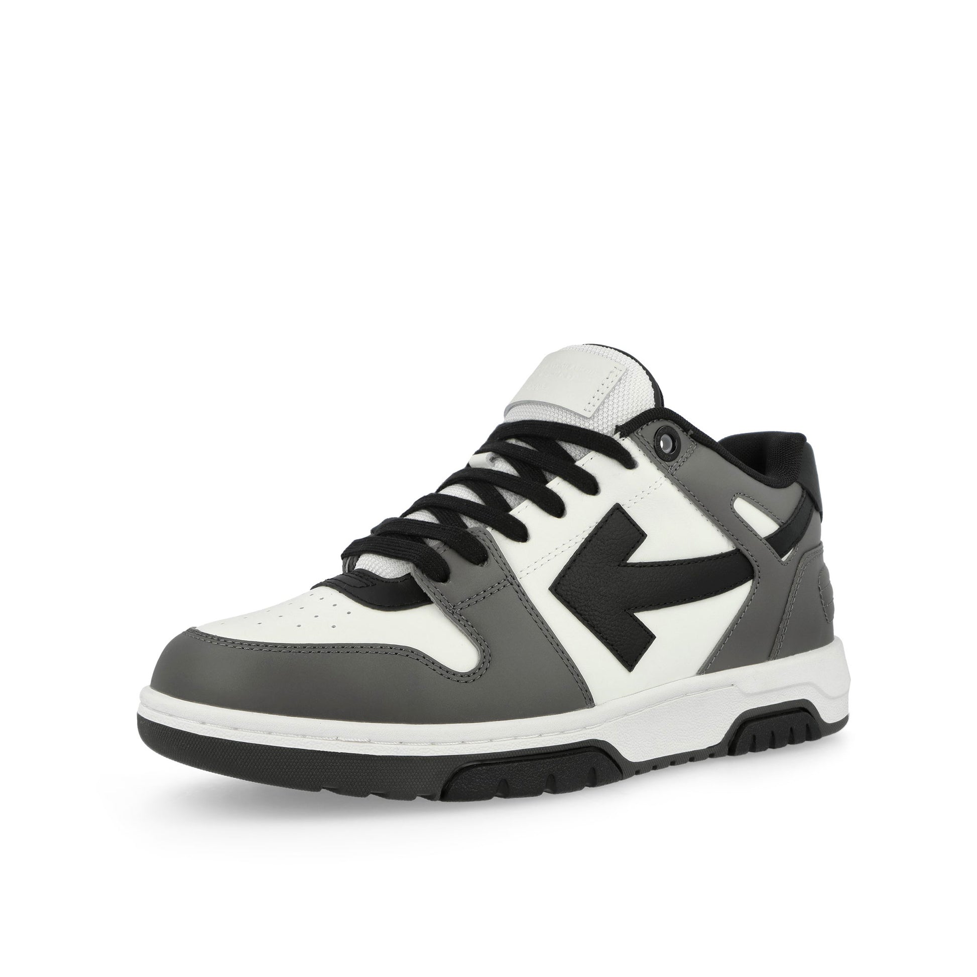 Off-White Out Of Office Calf Leather Dark Grey / Black Sneaker OMIA189C99LEA0130710 Detail View 5 | GATE

