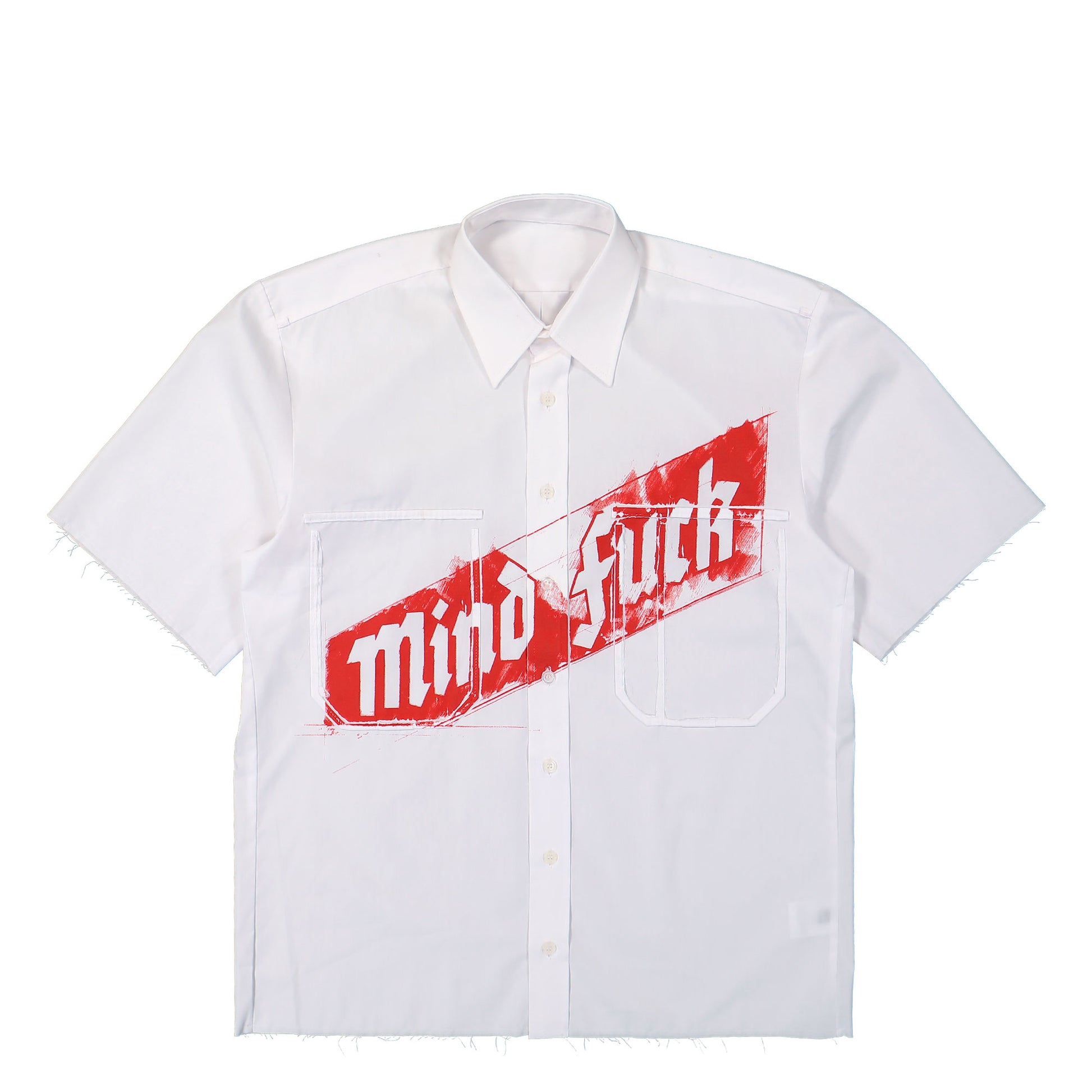 Prototypes Mindfuck Military Shirt White Shirt PT09SH02USW Detail View 1 | GATE
