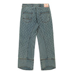 Moon Laser Denim Curved Jeans