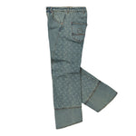Moon Laser Denim Curved Jeans