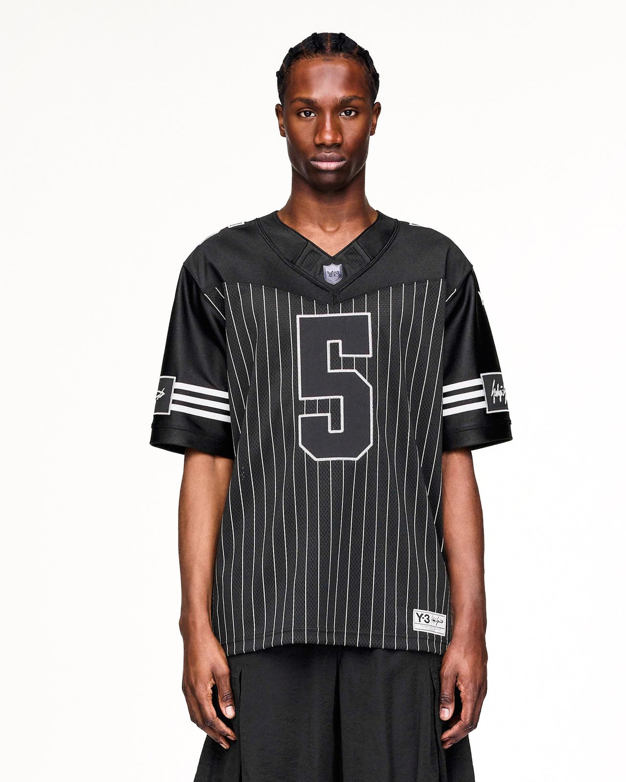 Y-3 Elite 5 American Football Jersey Black T-Shirts KS7642 Detail View 1 | GATE