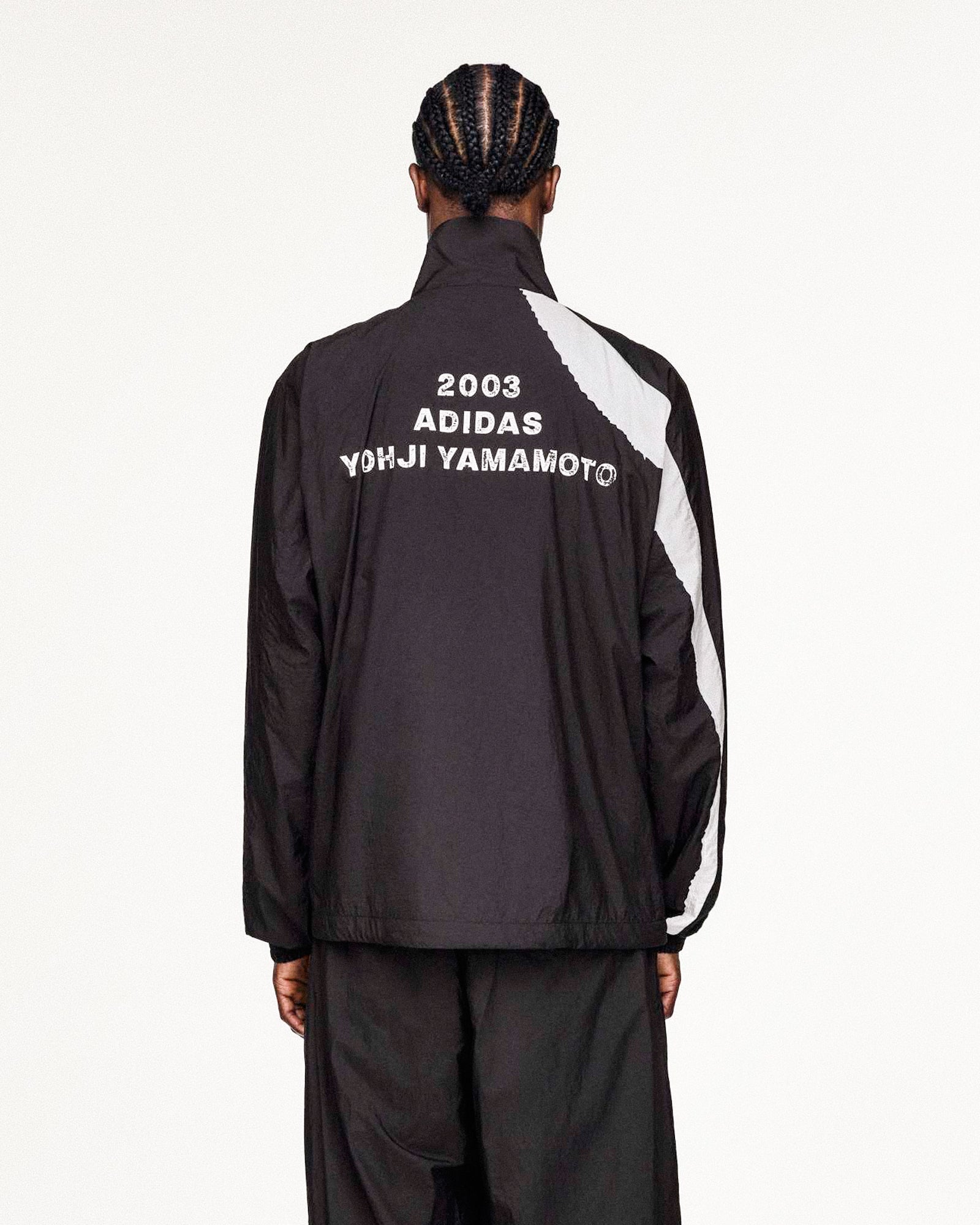 Y-3 M RE 3S Nylon Jacket Black Tracksuit Tops KF6027 On Model Back View | GATE
