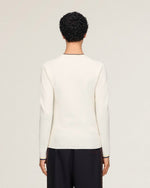 Wales Bonner x Y-3 Knit Base Top Cream White Longsleeves KS3975 On Model Back View | GATE
