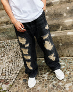 Études Studio Loose Carpenter Pant Black Pants H24MMTRO584-96 On Model Front View | GATE
