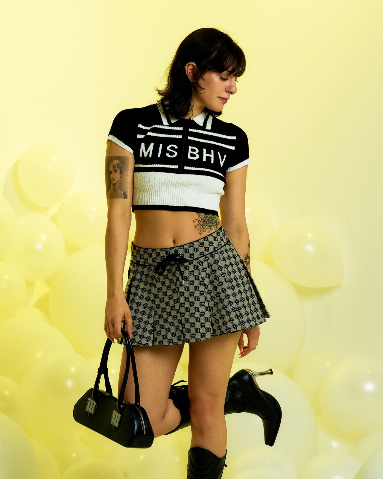 Monogram Jacquard Canvas Mini Skirt