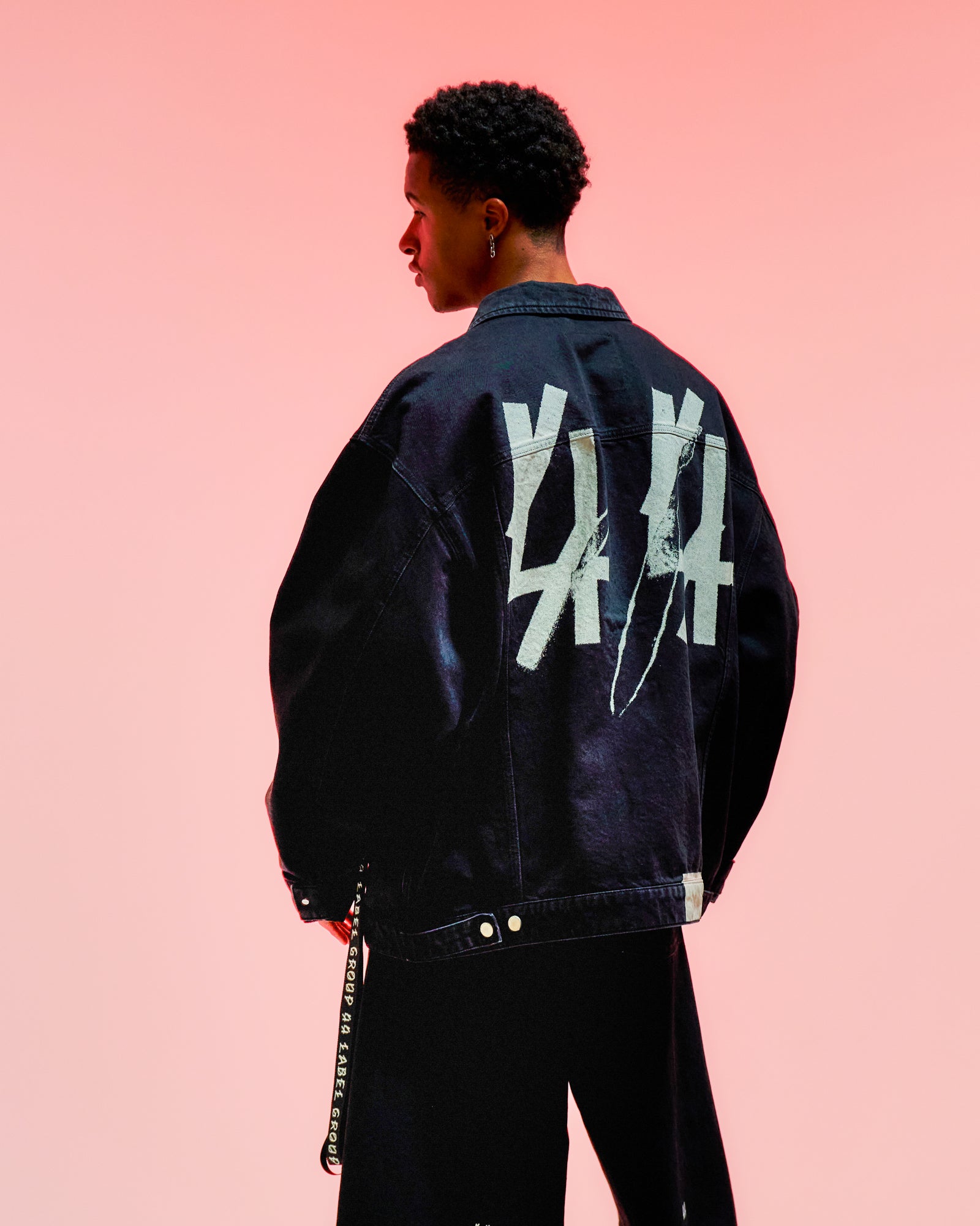 44 Label Group Denim Jacket Black Denim Tex 4 Black Detail view 4 | Gate