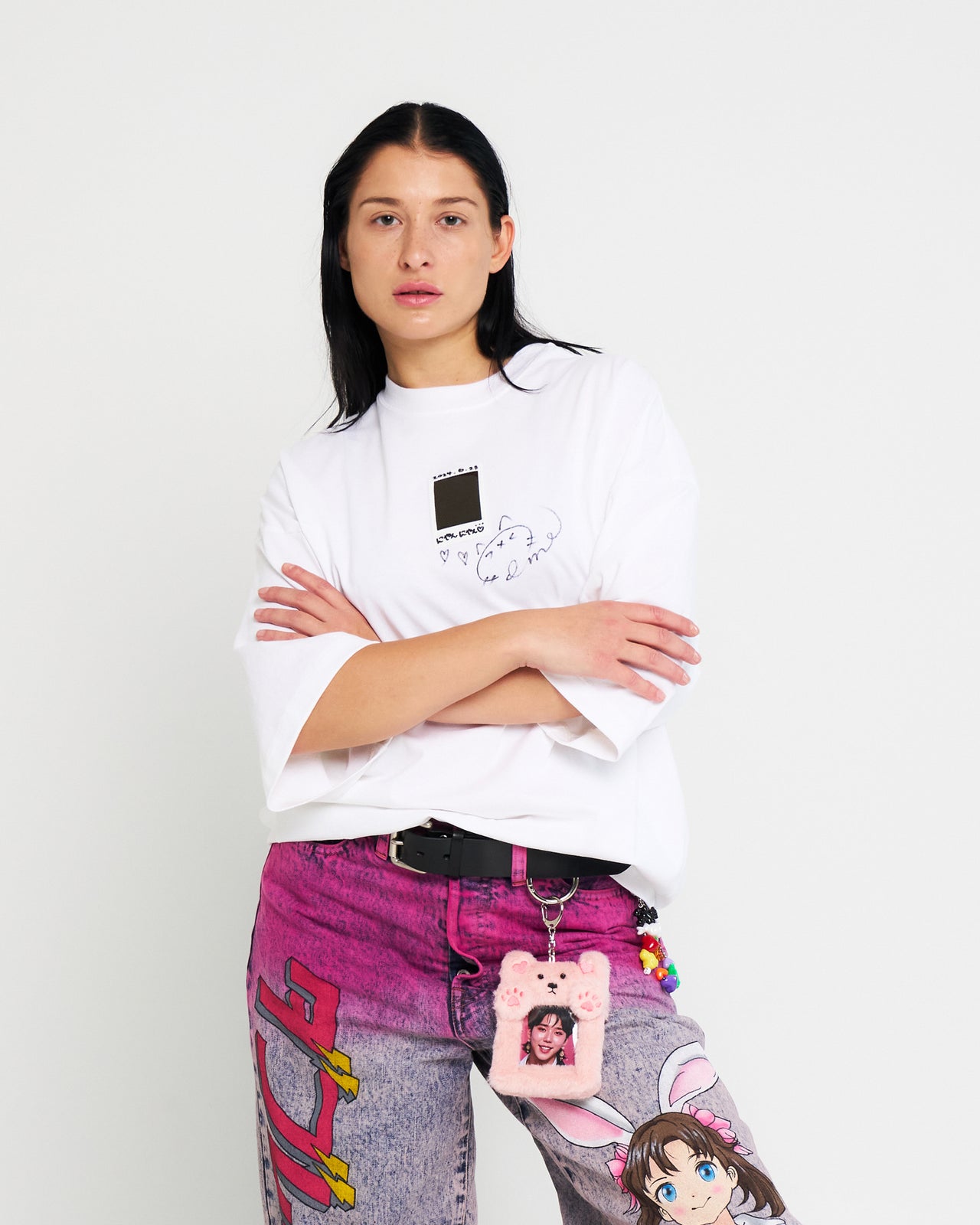 Doublet Cheki Rainbow Film T-Shirt White Detail view 1 | Gate