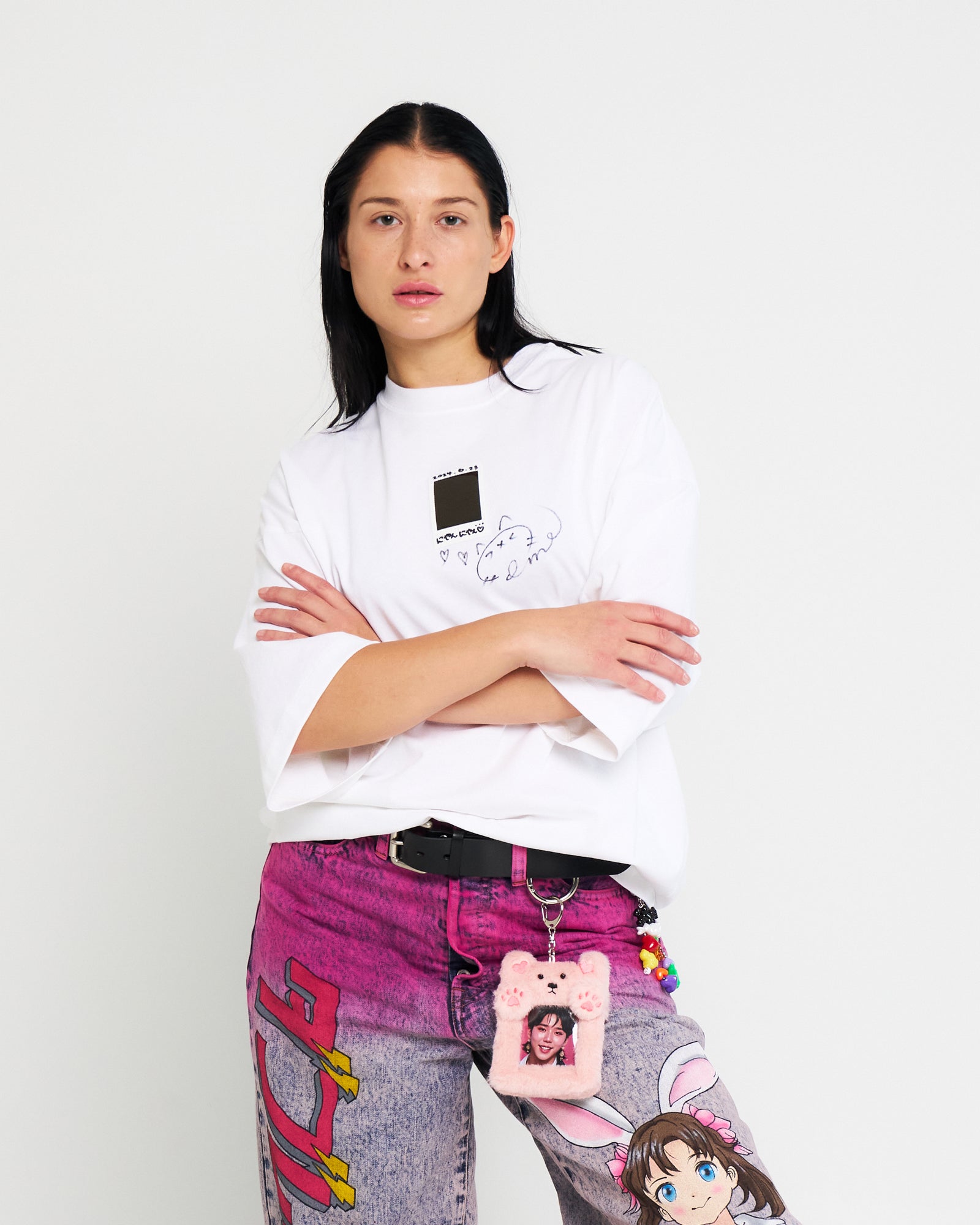 Doublet Cheki Rainbow Film T-Shirt White Detail view 2 | Gate