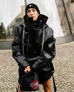 MM6 Maison Margiela Handbag  Black Hand Bags SB6WD0026 P7364 T8013 On Model Front View | GATE
