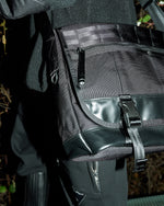 Porter-Yoshida & Co. Heat Messenger Bag (L) Black Messenger Bags 703-07967-10 On Model Front View | GATE
