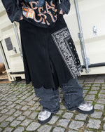 PDF Tokyo Calling Pants Black Wash Denim DFM03033DF119WHBLK  On Model Front View | GATE
