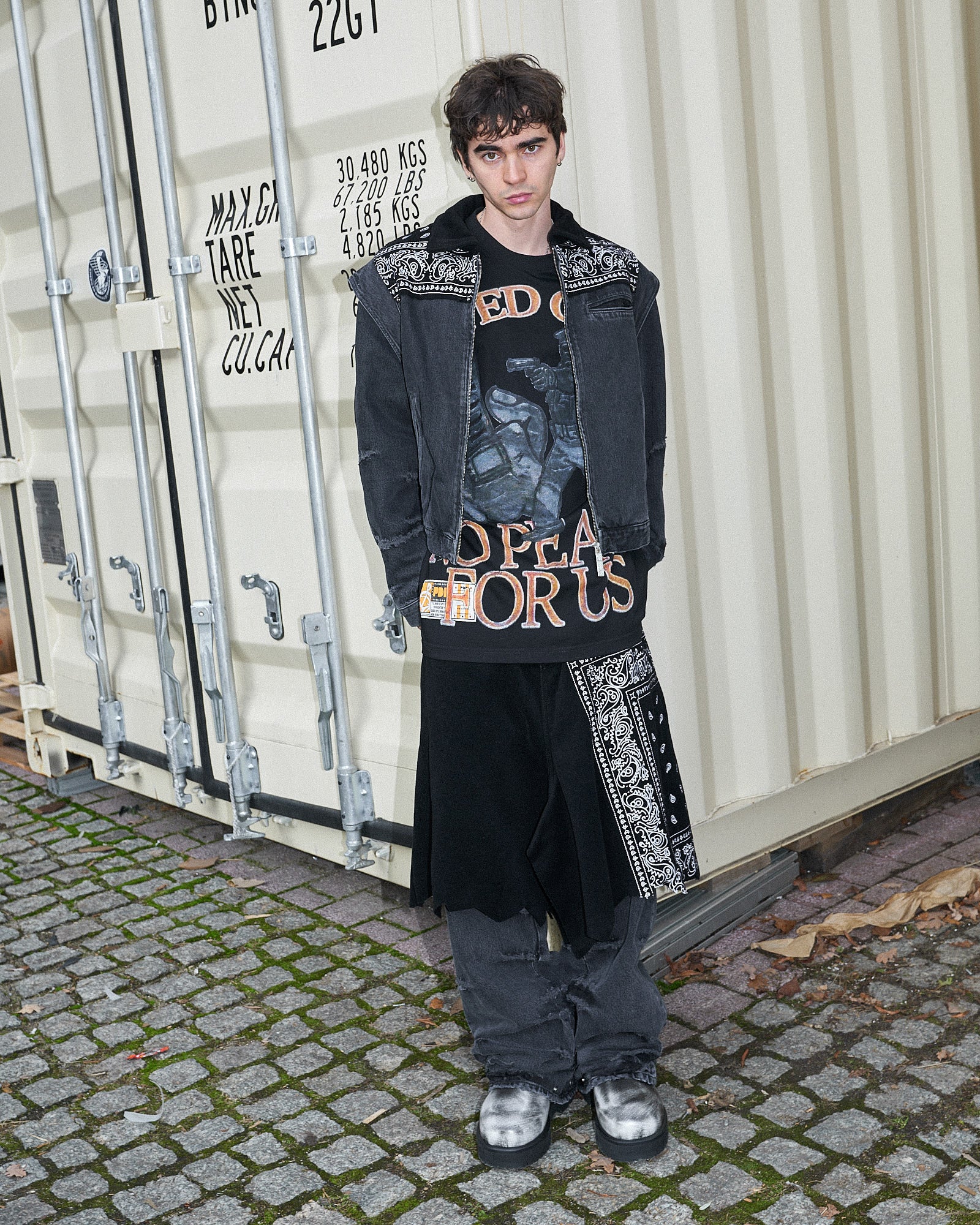 PDF Cape Jacket Black Wash Jackets DFM09027DF119WHBLK On Model Back View | GATE
