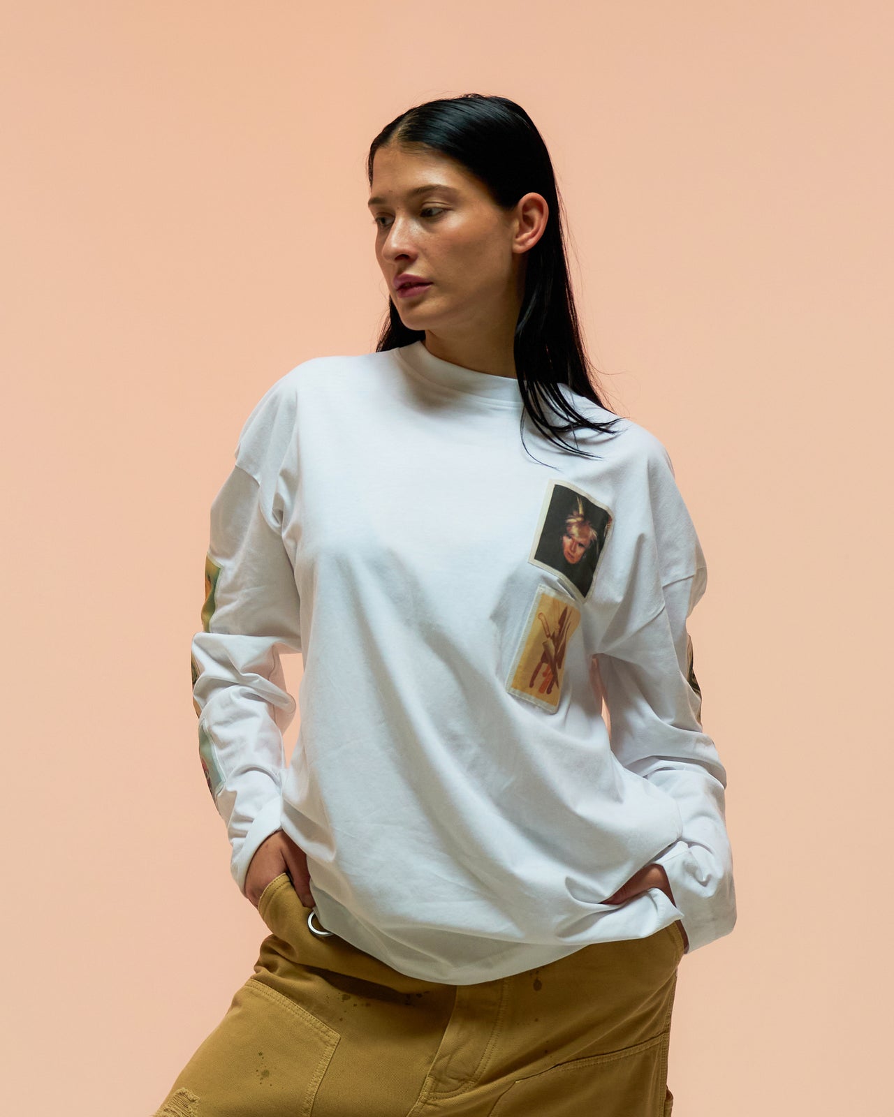 Études Studio LS Relax T-Shirt AW Polaroid White Detail view 1 | Gate