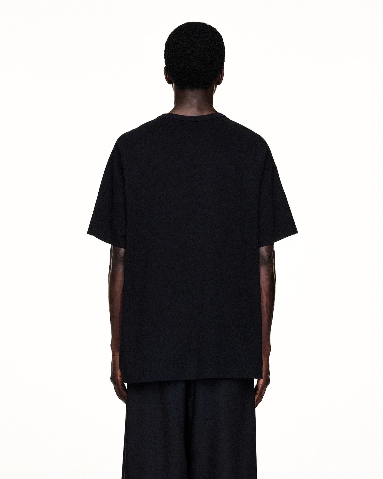 Y-3 U Wire T-Shirt Black T-Shirts JW7352 On Model Back View | GATE