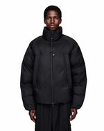 Y-3 M Puffer Jacket Black Puffer Jacket JX7282 On Model Front View | GATE