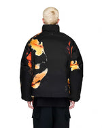 Y-3 M AOP Puffer Jacket Black Puffer Jacket KA2364 On Model Back View | GATE