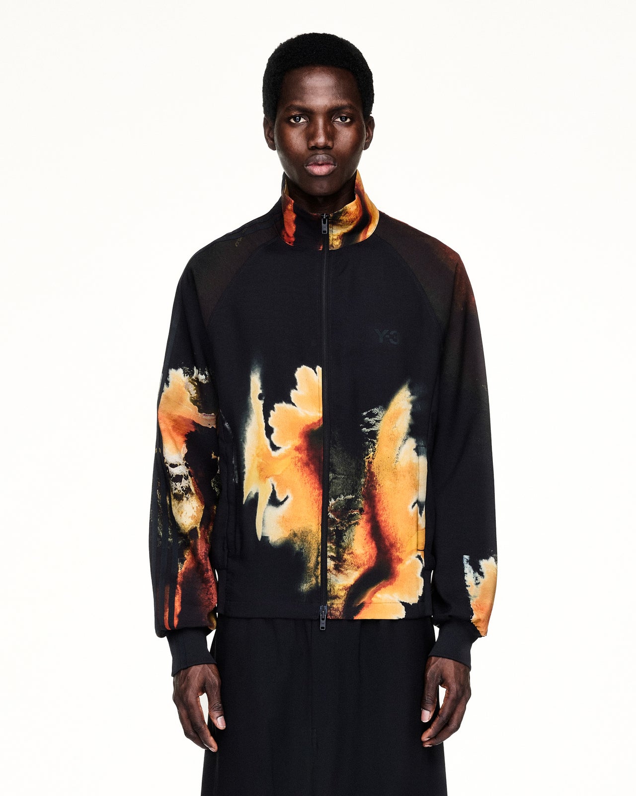 Y-3 AOP M 3S TT Black Track Top KA9622 Detail View 1 | GATE