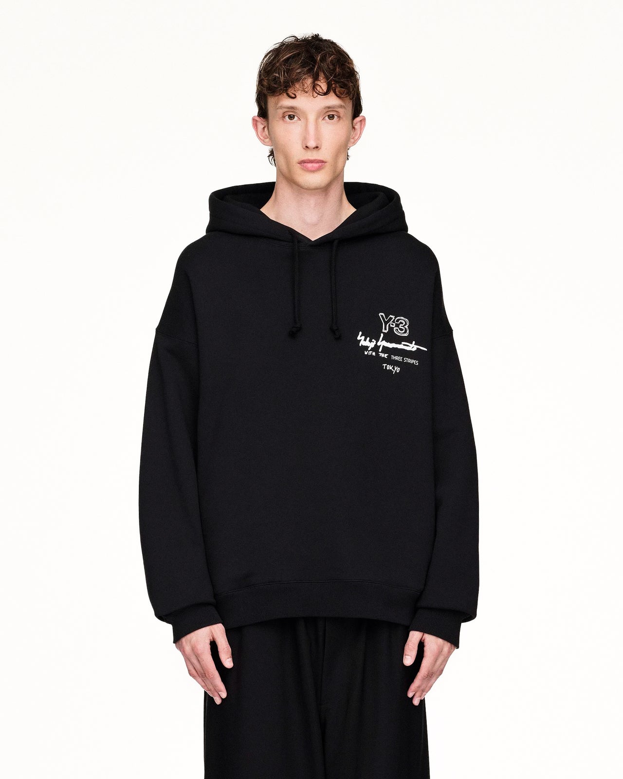 Y-3 M Merch Hoodie Black Hoodie KB2604 Detail View 1 | GATE
