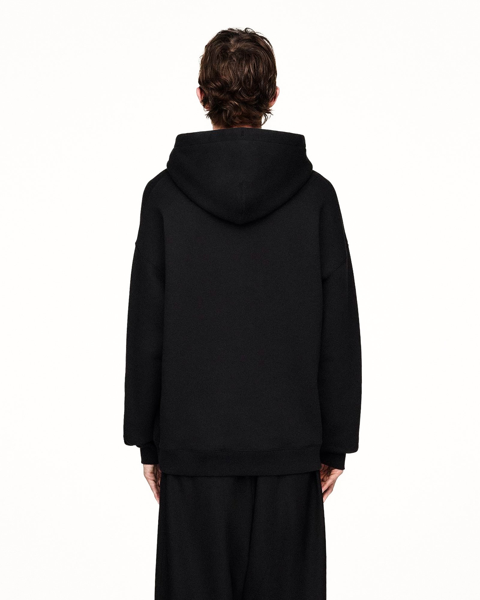 Y-3 M Merch Hoodie Black Hoodies KB2604 On Model Back View | GATE