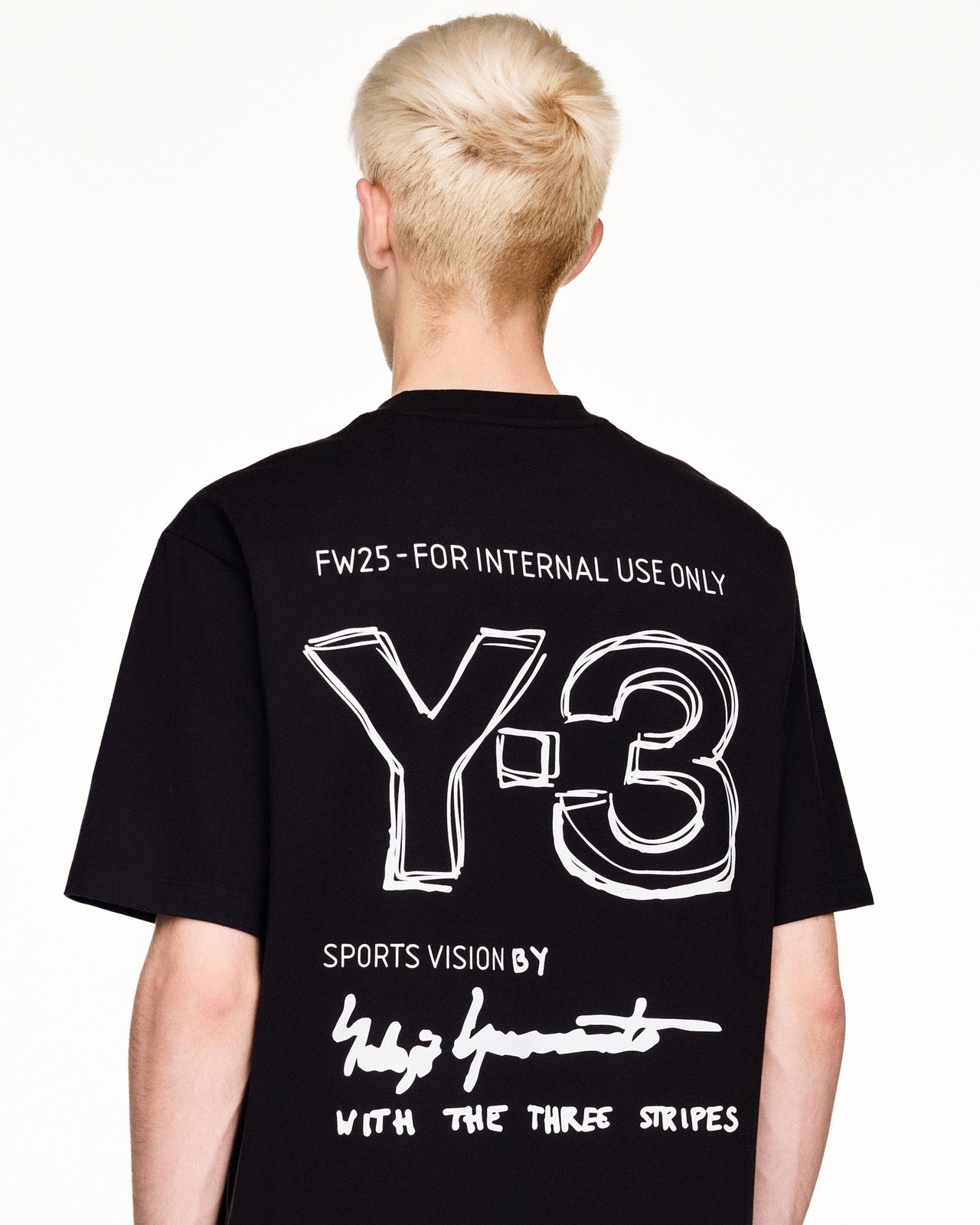 Y-3 | M Merch SS Tee | Black | T-Shirt | KB2608 | Front view | Gate