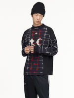 Thug Club x adidas TC Goalie T Longslevees Black Longsleeves KF6913 On Model Front View | GATE
