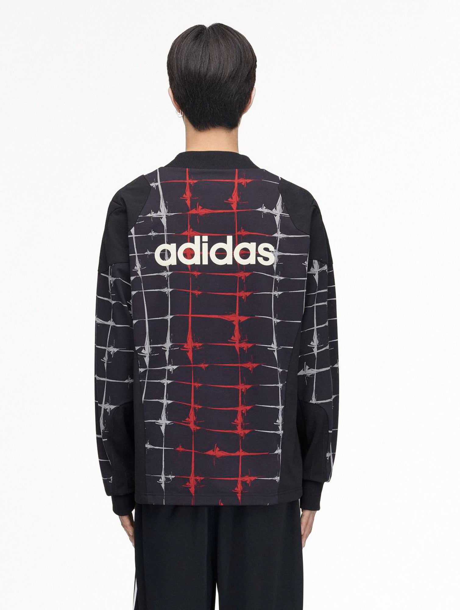 Thug Club x adidas TC Goalie T Longslevees Black Longsleeves KF6913 On Model Back View | GATE
